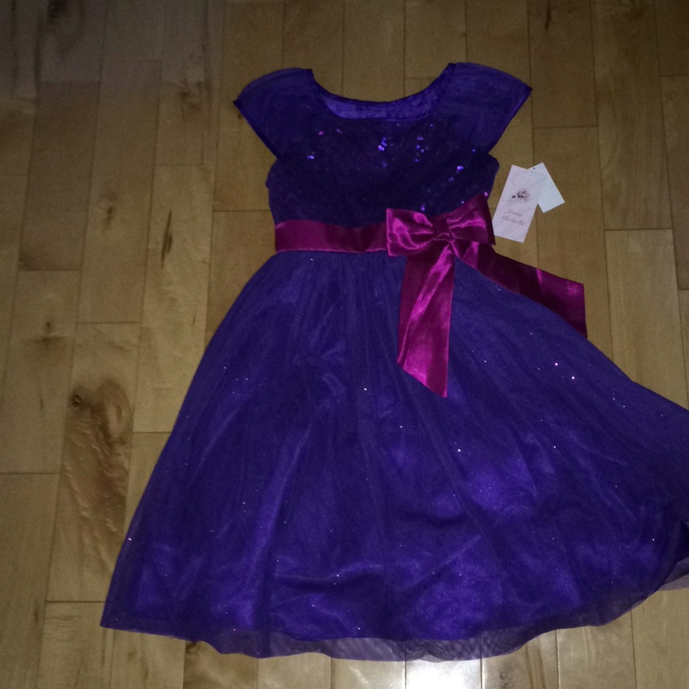 Purple and magenta sparkly dress